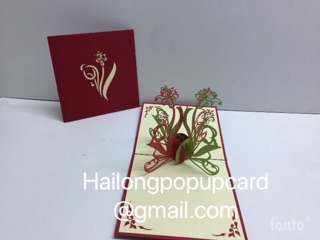 Hoa Mào Gà - Flower - Thiệp 3D