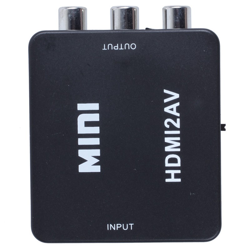 Bộ chuyển đổi video tổng hợp AV HDMI sang 3RCA CVBS màu đen
