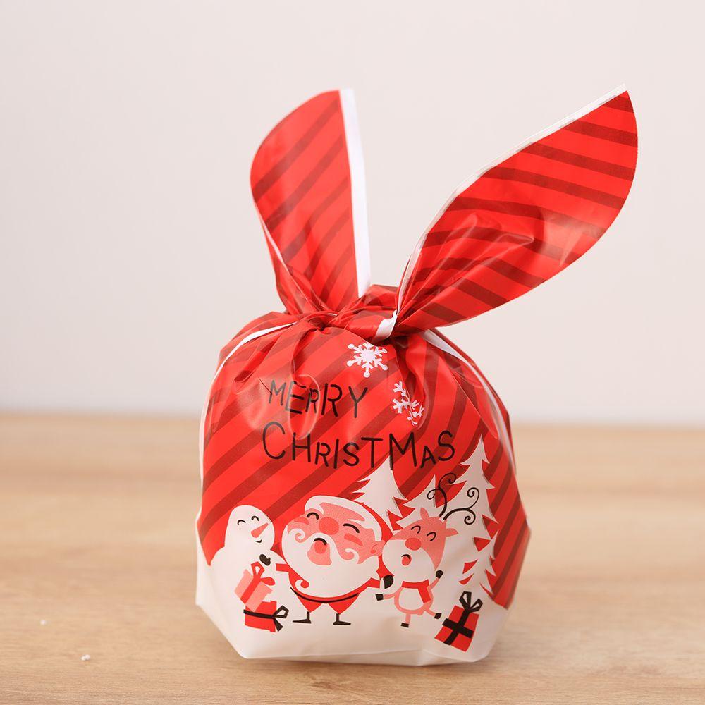 Set 50 Túi Đựng Kẹo Giáng Sinh / Năm Mới Tai Thỏ / Ông Già Noel