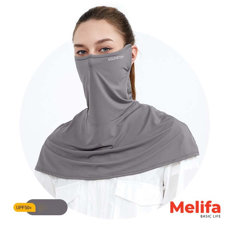 Khăn trùm mặt chống nắng, bảo vệ mặt và cổ vai chống tia UV UPF50+ chất cotton lụa mã K0161 | BigBuy360 - bigbuy360.vn