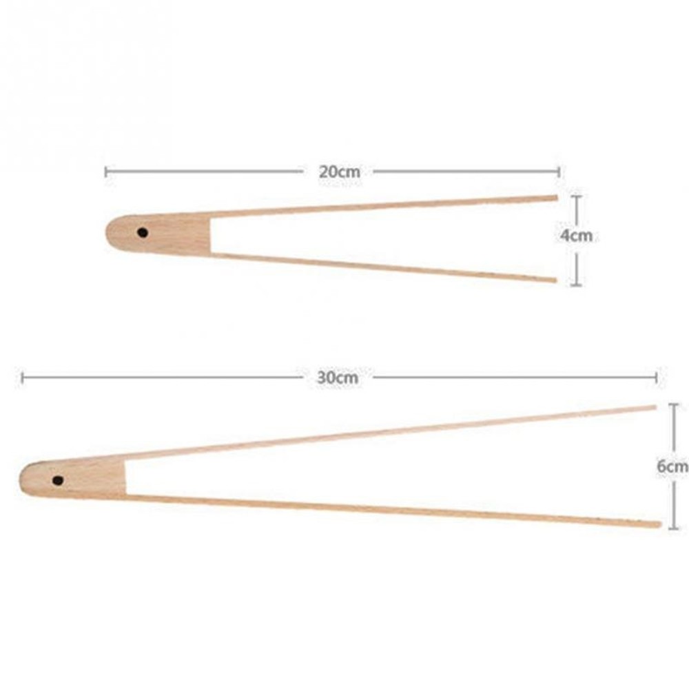 Kẹp gỗ gắp thức ăn với 2 cỡ tùy chọn