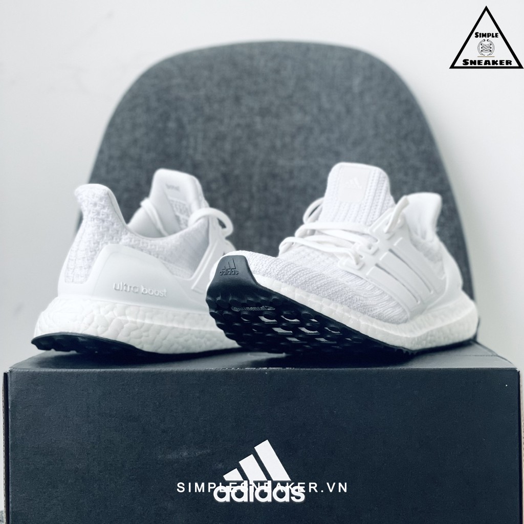 Giày Sneaker Nữ Adidas 🔥FREESHIP🔥Giày Chạy Bộ Adidas Chính Hãng - Adidas Ultraboost 4.0 Trắng Triple White Chuẩn Auth