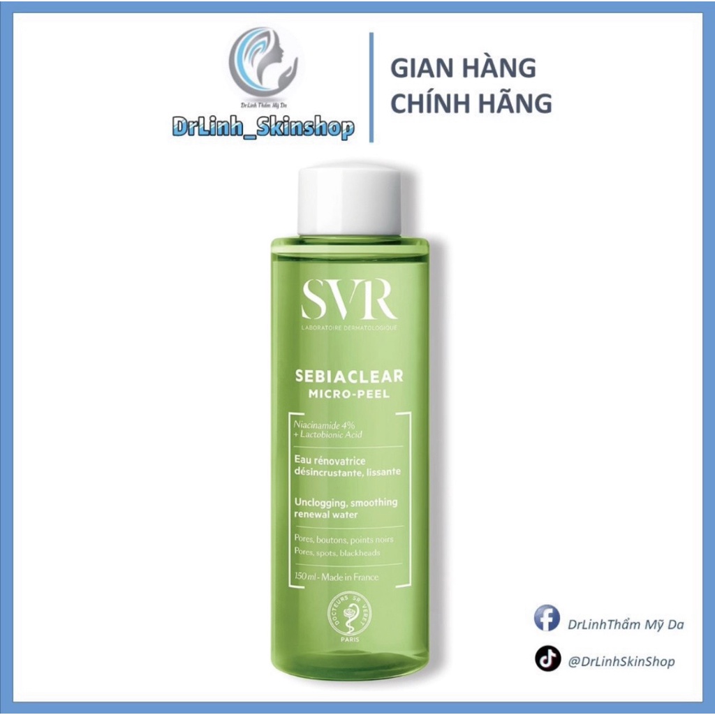 Toner cho da dầu mụn SVR Sebiaclear Micro Peel TN02