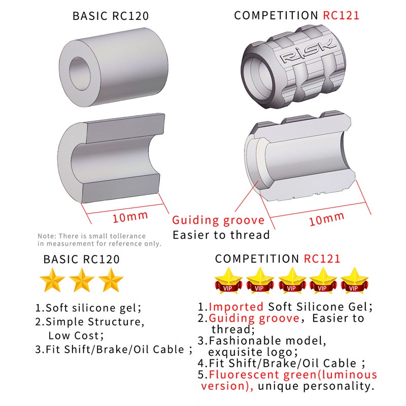Ống Cao Su Silicon Siêu Nhẹ Bảo Vệ Dây Cáp Phanh Xe Đạp Leo Núi