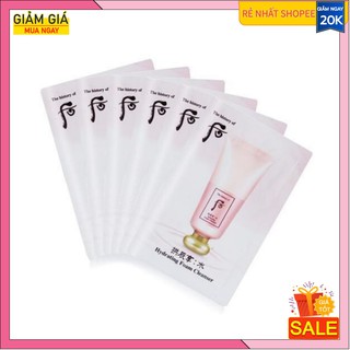 Set 10 gói sample Sữa rửa mặt Whoo Hydrating Foam Cleanser