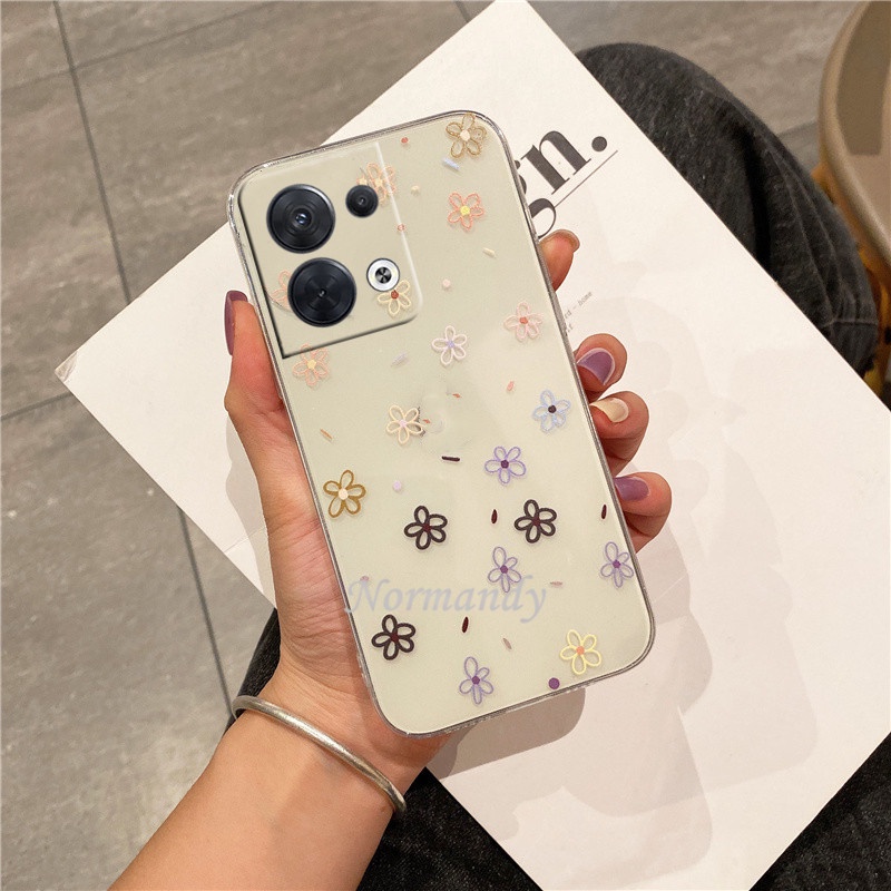 Ốp Điện Thoại TPU Dẻo Trong Suốt Họa Tiết Hoa Nhỏ Xinh Cho OPPO Reno8 Z 8Pro Reno 8 8Z 7 7Z 7Pro 6Z 6 Z Pro 5G 4G 2022