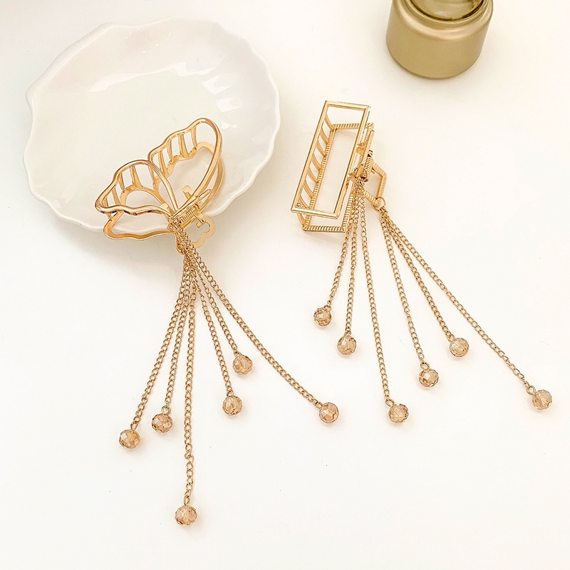 Kẹp tóc tùy chọn kiểu dáng bằng kim loại phối tua rua thời trang dành cho nữ