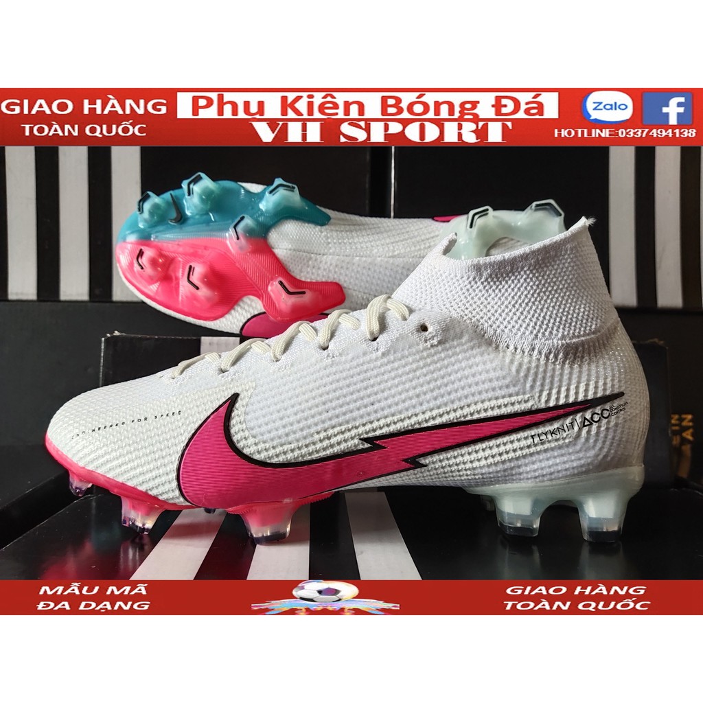 Giày đá bóng sân cỏ tự nhiên Mercurial Superfly Elite FG Trắng