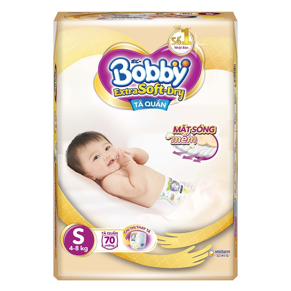 Tã Quần Bobby Extra Soft Dry S 70