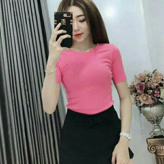 Áo Tay Lỡ Nữ Trơn ôm body Tôn Dáng