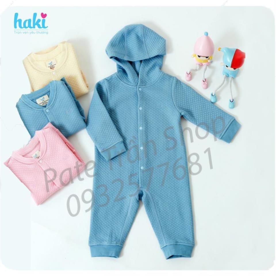 Bộ body cho bé vải sợi tre chần bông cao cấp HAKI hàng xuất khẩu Canada- BB015