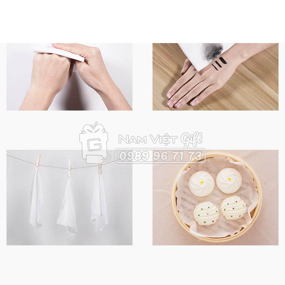 Khăn Vải Cotton Khô Đa Năng Tẩy Trang Lau Mặt