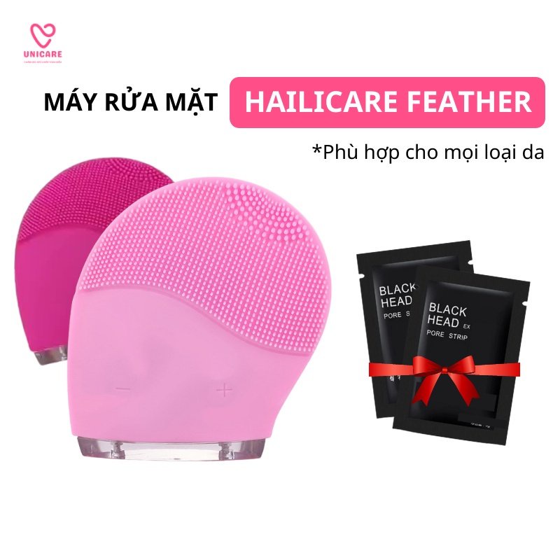 Máy rửa mặt cao cấp rung sóng siêu sonic 4.0  Hailicare Feather - Máy rửa mặt massage làm sạch sâu