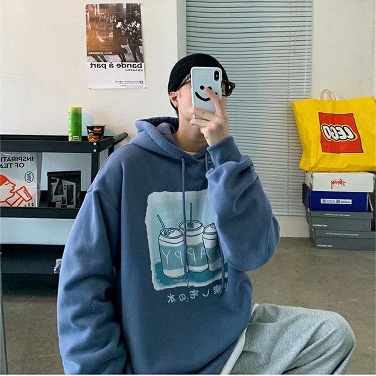 Áo hoodie dáng rộng thời trang Hàn Quốc có 4 màu tùy chọn cỡ M-5XL