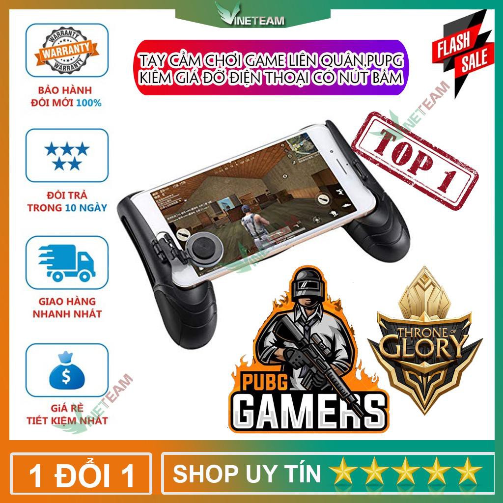 Tay Cầm Chơi Game Liên Quân - PUPG Kiêm Giá Đỡ Điện Thoại Có Nút Bấm - Gamepad ( Tặng 2 Nút joystick) -dc4066