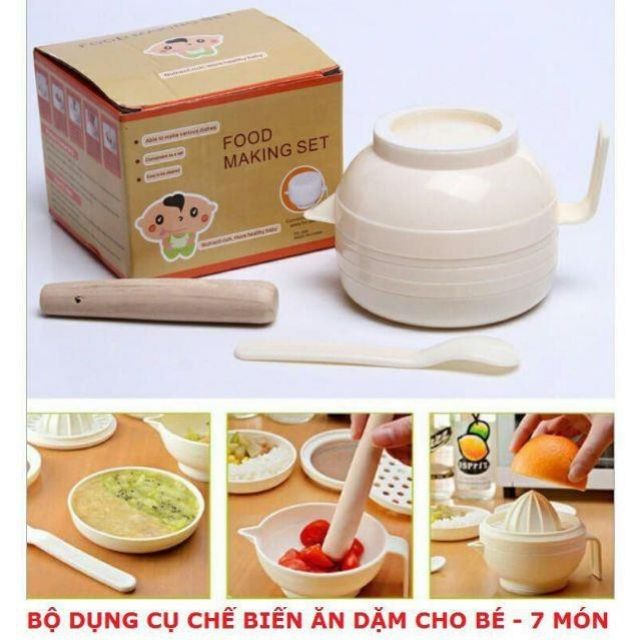 Bộ 7 món chế biến đồ ăn dặm cho bé