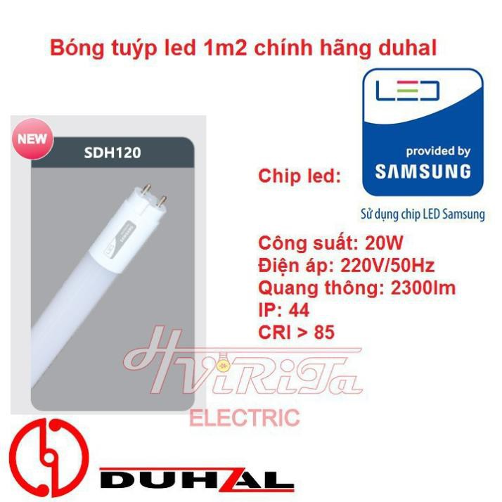 Bóng đèn tuýp led Duhal 1m2 36W (KDH136)/ 1m2 20W (KDH120)/ 0.6m 10W (KDH110) - Chính hãng