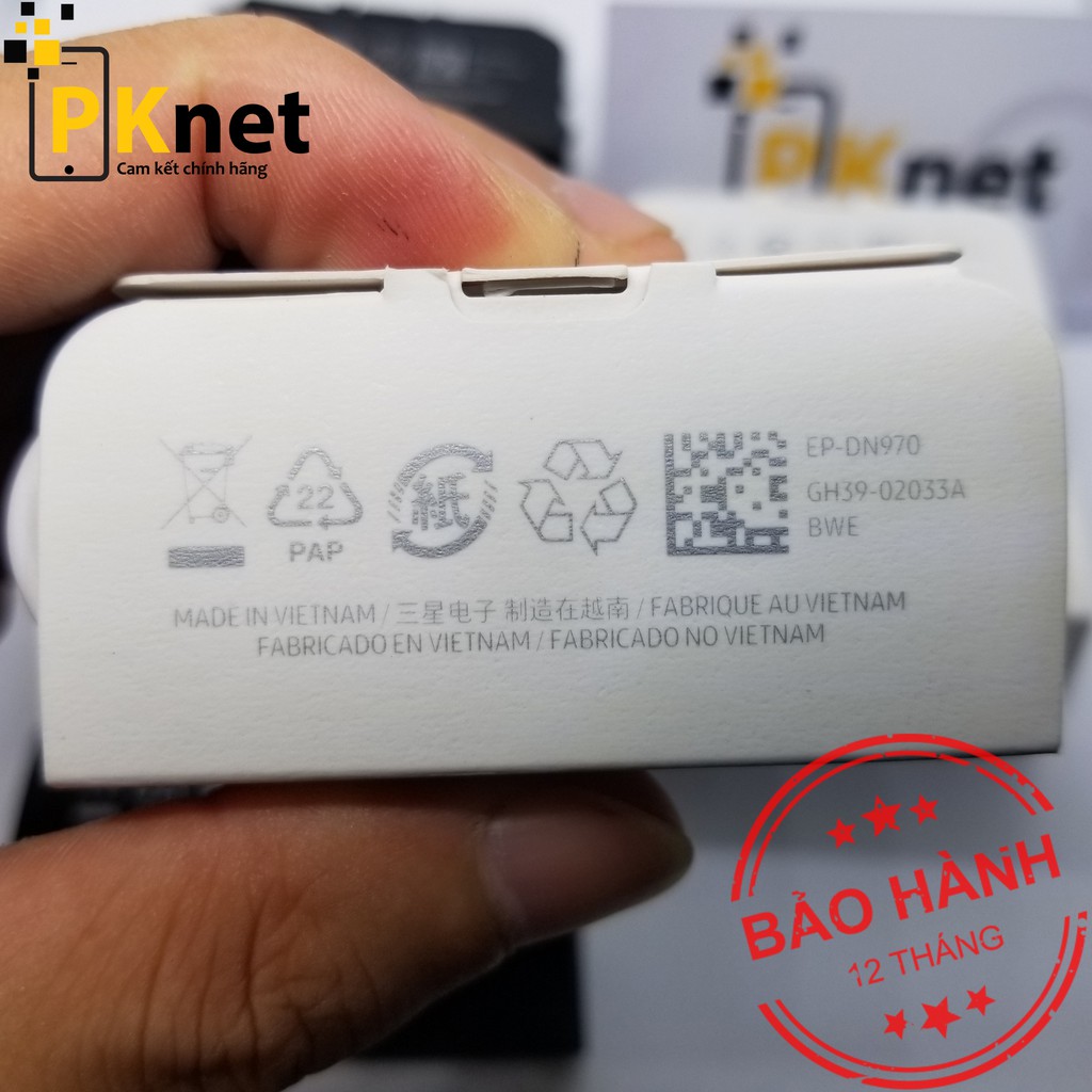 [Mã 2404EL10K giảm 10K đơn 20K] Cáp sạc Samsung Galaxy S10 5G/Note10/S20/S20+ Chính hãng, 2 đầu Type C.