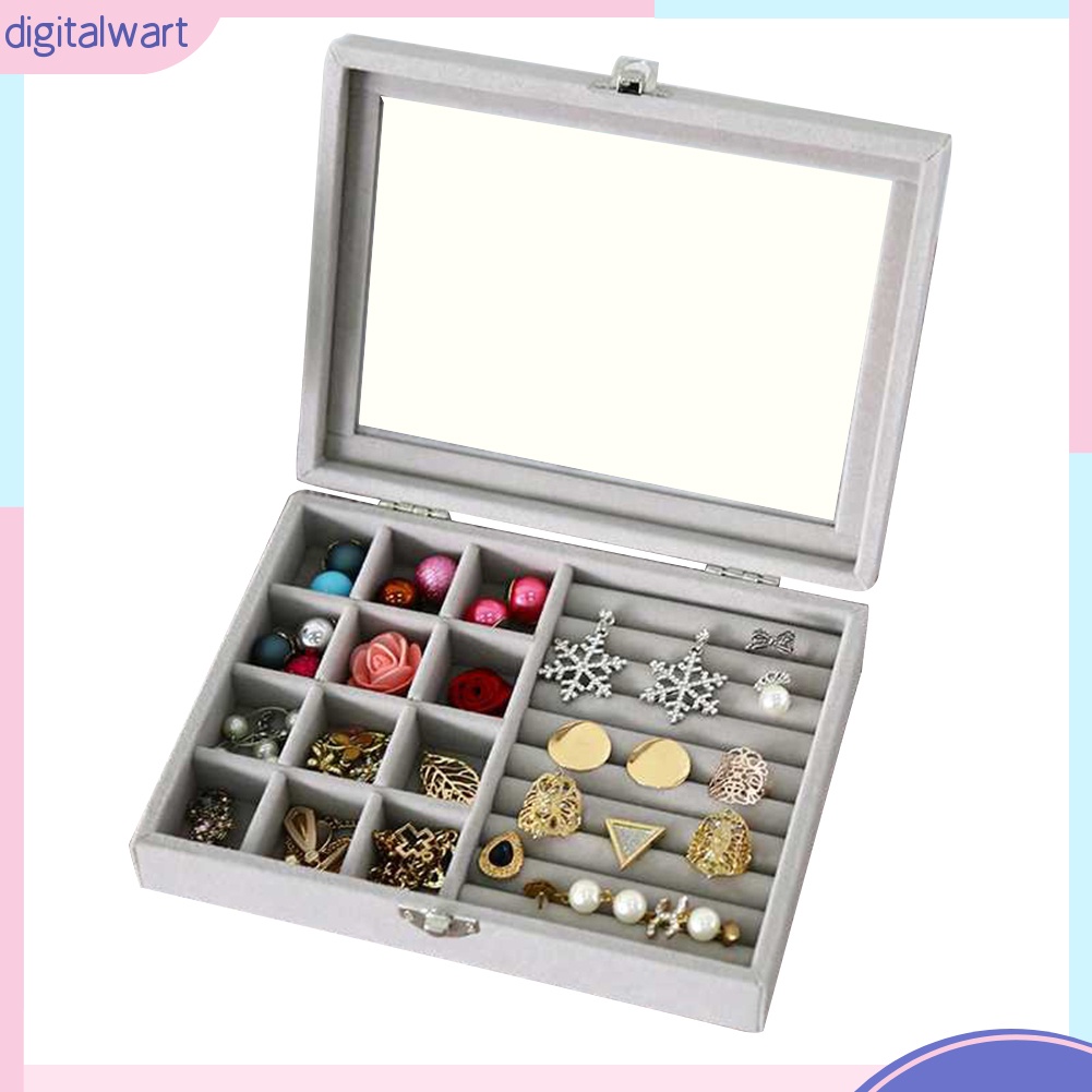 Hộp đựng trang sức vải nhung thời trang sang trọng