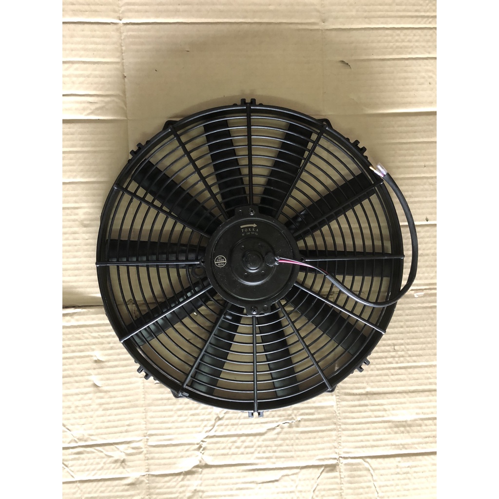 Quạt Dàn  nóng chế 14 inch 12V / 24V 80W hàng Pokka Trung Quốc