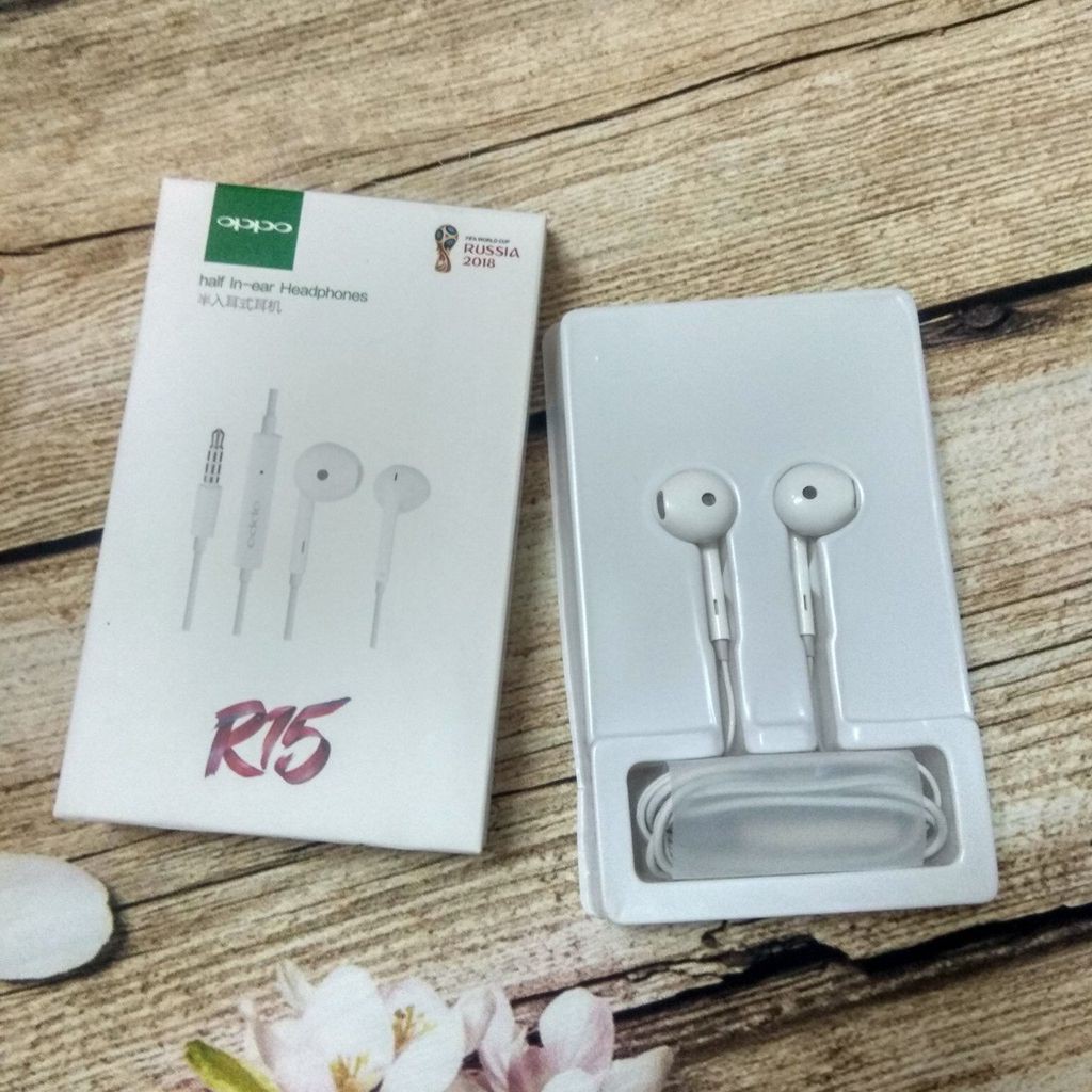 Tai nghe Oppo R15 chân 3.5 và chân Type C