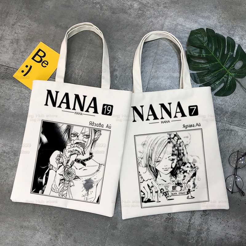 Nana Truyện Tranh Canvas Sức Chứa Lớn Bùng Nổ Túi Xách Tay Nana Osaki Có Thể Tái Sử Dụng Cho Học Sinh Nana Komatsu