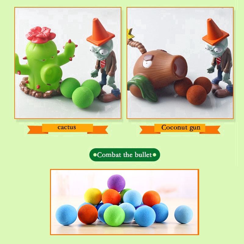 Bộ đồ chơi Plants Vs Zombies/ Plants/ Barricade Zombies bằng chất liệu Vinyl mềm