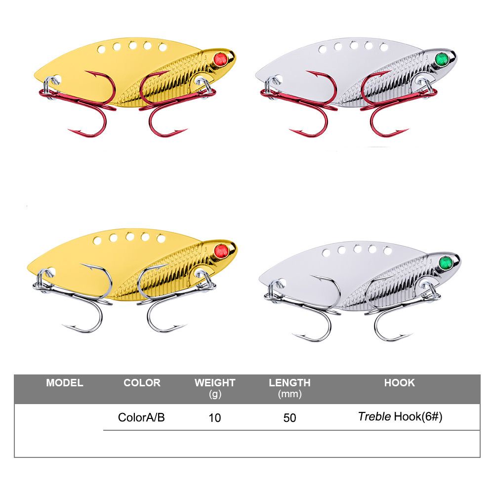 MUVAKO Mồi câu giả bằng kim loại 50mm/ 10g chất lượng cao