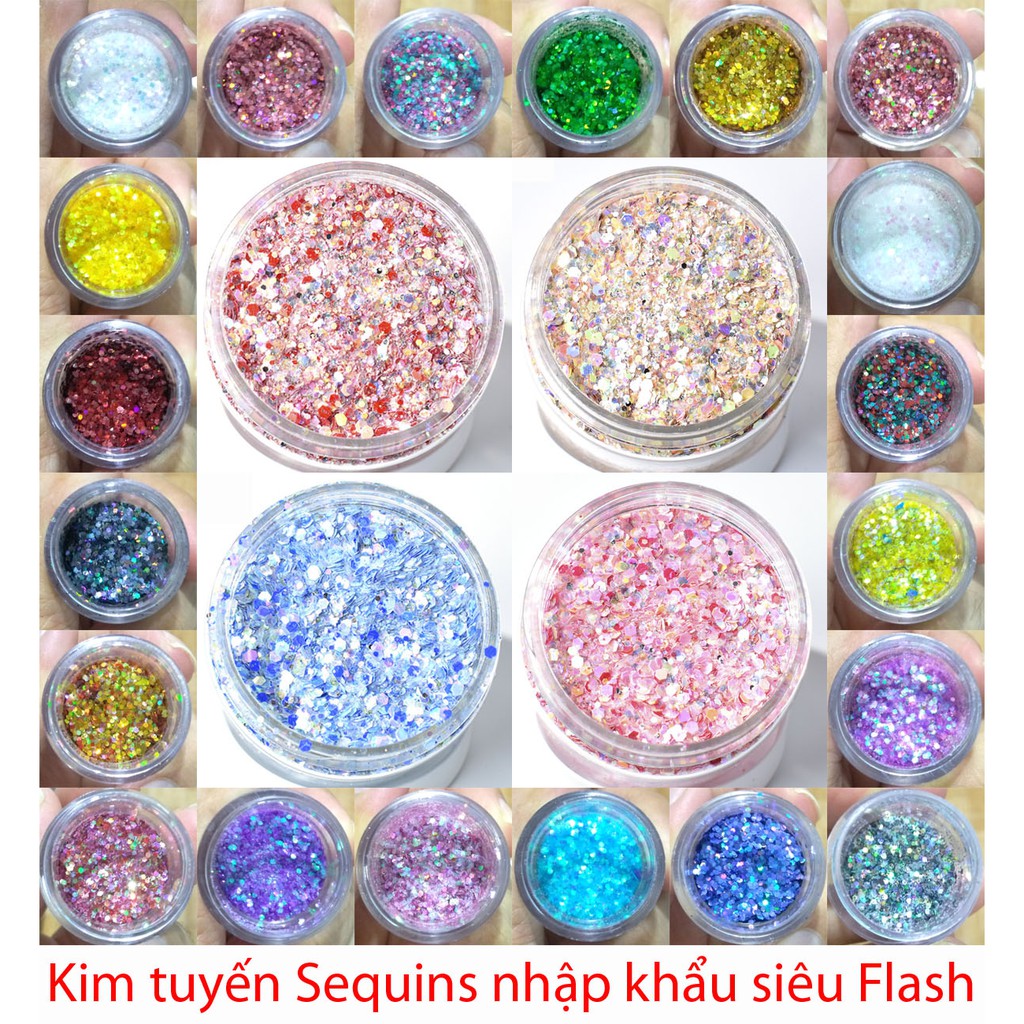 Kim tuyến Sequins nhập khẩu siêu Flash