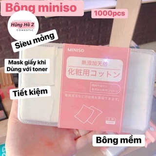 Bông tẩy trang Miniso 1000 miếng