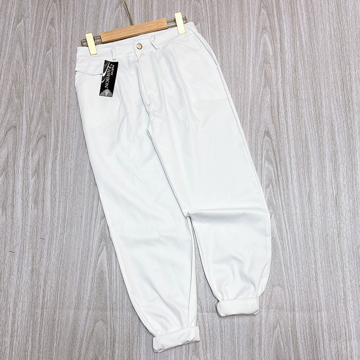 Quần baggy nữ kaki kéo khoá siêu xinh