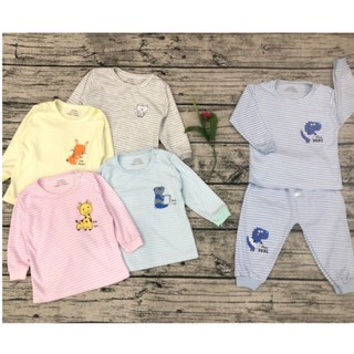 [Đồ thu đông cho bé] Sét quần áo dài tay noubaby cho bé 0-15 tháng (Mẫu kẻ)