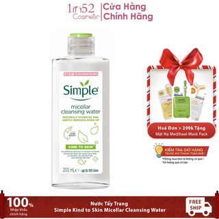 Nước Tẩy Trang Simple Kind to Skin Micellar Cleansing Water - 200ml