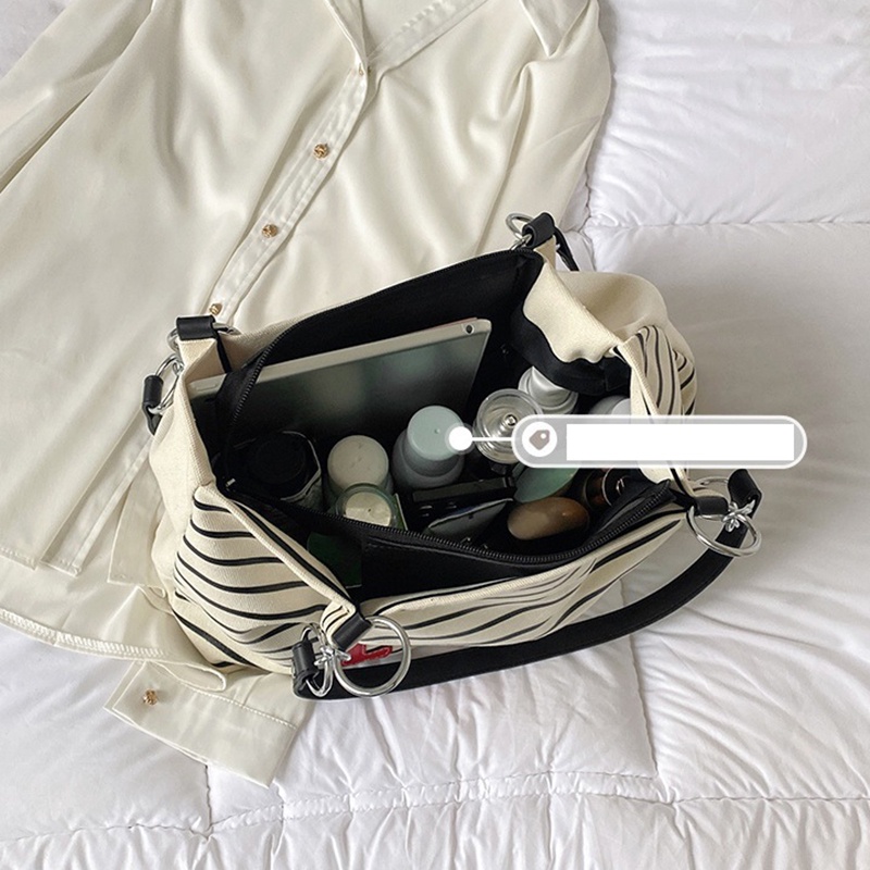 IELGY Túi Đeo Vai Bằng Vải canvas Cỡ Lớn In Chữ Thời Trang Cho Nữ