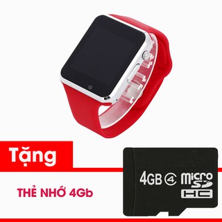 ĐỒNG HỒ THÔNG MINH CẢM ỨNG SA1 MÀU ĐỎ GIÁ RẺ TẶNG THẺ NHỚ MICRO SD 4Gb
