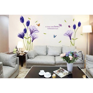 Decal dán tường hoa bách hợp