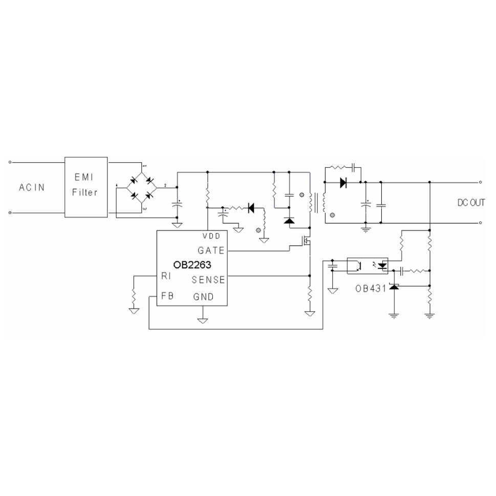IC Nguồn OB2263 OB 2263MP 63 513 SOT23-6