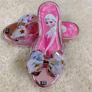 Guốc elsa đế kếp quai nơ lưới ánh sao kim sa