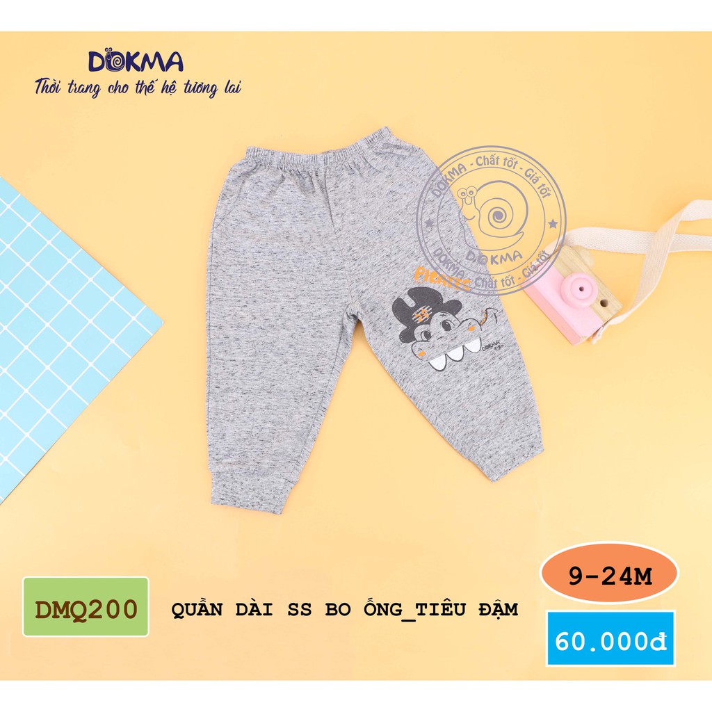 Dokma- Quần dài bo gấu mỏng (9-24m) DMQ200