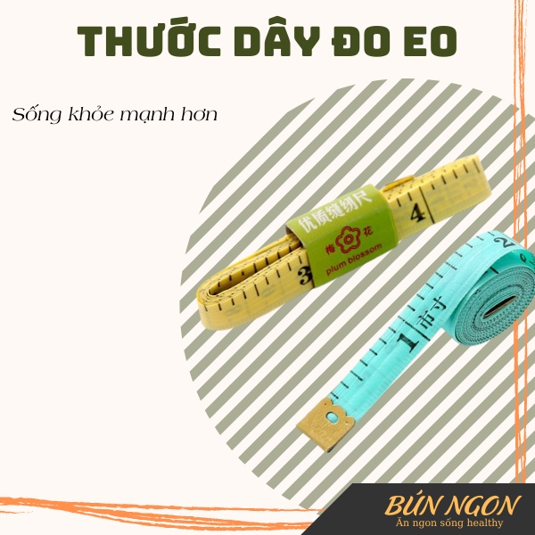 Thước Dây Đo Eo, Đo Chiều Cao, Đo Vải May 1m5 Tập Thể Hình, Ăn Kiêng, Giảm Cân,Eatclean