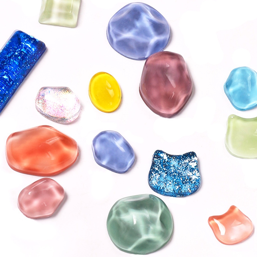 Set 48 Thẻ Trưng Bày Lọ Sơn Móng Tay Trong Suốt Hình Dạng Gợn Sóng