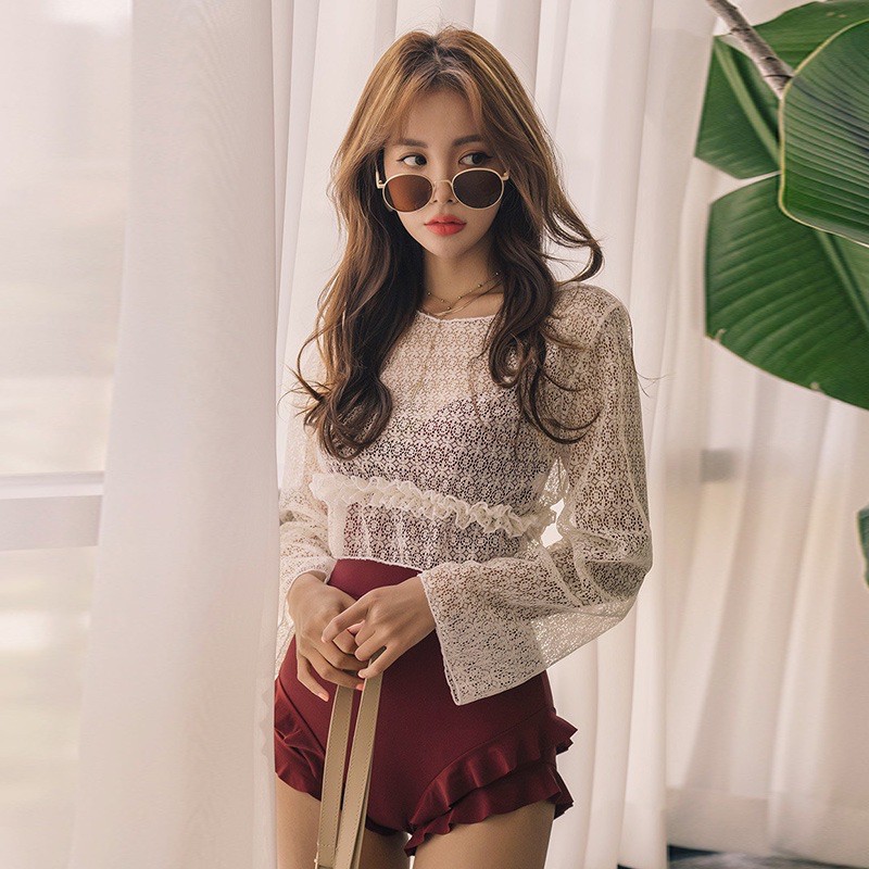 BỘ BƠI LIỀN KÈM ÁO LƯỚI, đồ bơi 1 mảnh cao cấp