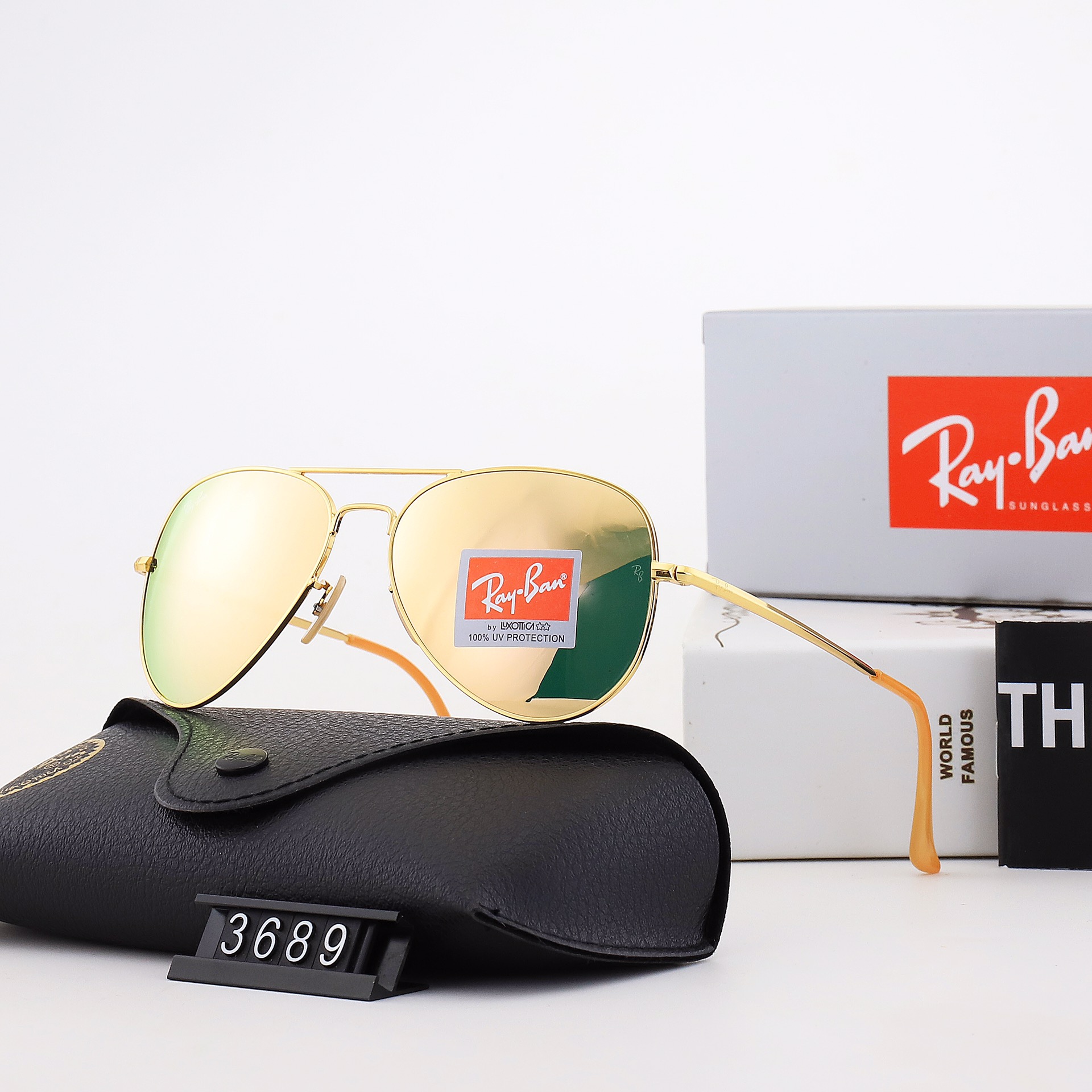 Aviator Ray-Ban_ chính hãng Kính râm 2021 Thời trang Hàn Quốc mới Kính râm nam nữ một mảnh Cặp đôi hợp thời trang Du lịch ngoài trời Kính râm lái xes