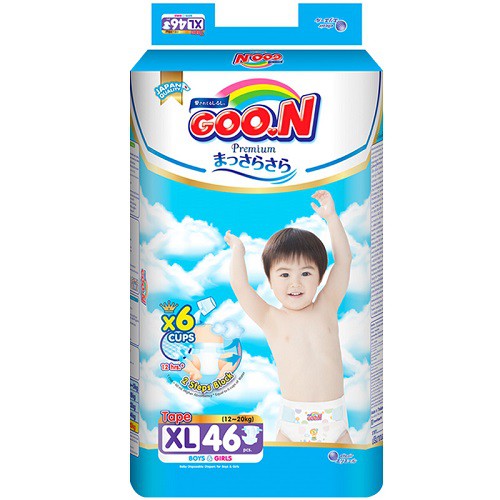 Tã bỉm dán GooN Premium XL46 – Goo.n >>> top1shop >>> shopee.vn