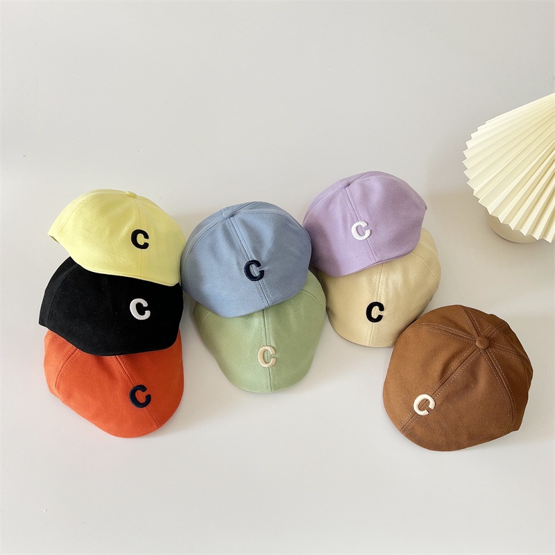 Mũ Nồi Thêu Chữ C Dễ Thương Dành Cho Bé