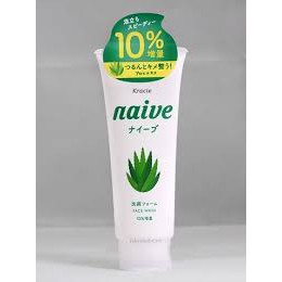 Sữa rửa mặt naive kracie Naive 143g Nhật (trà xanh , đào, lô hội , chanh)