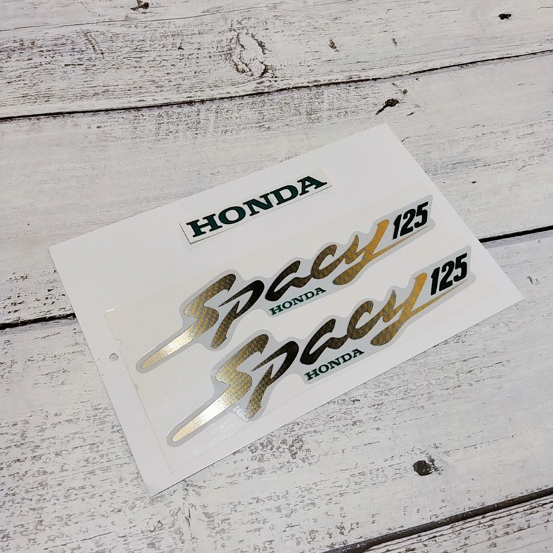 Tem xe Spacy 125 kèm thông số, chữ dán nạ Honda