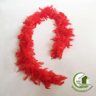 Dây lông vũ, lông ngỗng dài 2m - màu đỏ