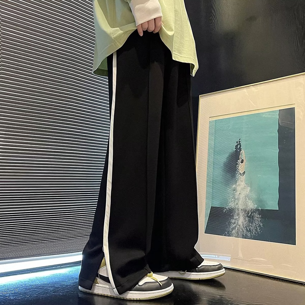 Quần ống rộng Phong Cách Hàn Quốc Thời Trang Cho Nam Nữ
