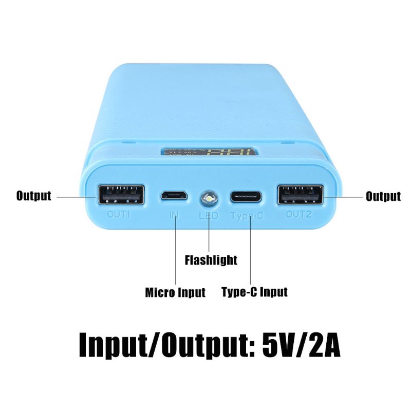 Vỏ Pin Sạc Dự Phòng Thích Hợp Cho 10 Pin 18650